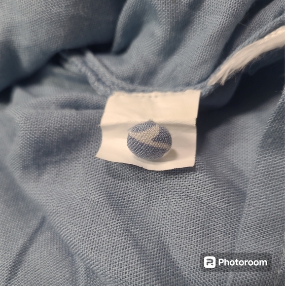 Lucky Brand Ruffle Sleeve V-neck Smocked Bodice Midi Dress Size Large - Picture 11 of 12